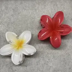 【新品未使用】ハイビスカス　ヘアクリップ2個セット