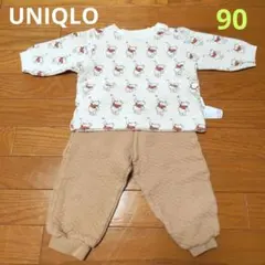 UNIQLO ユニクロ パジャマ プーさん キルティング 90