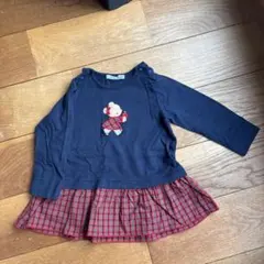 ファミリア テリアワンピース チュニック 90サイズ 犬刺繍 - メルカリ