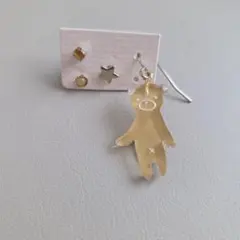 くま ピアス 未使用