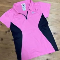 美品♡adidas CLIMACOOL レディースシャツ Mピンク/ブラック