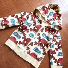 ♥️期間限定【80】F.O.KIDS スカル プリント ジップアップ パーカー