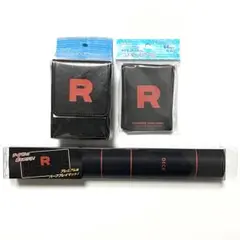 ポケモン ロケット団 デッキシールド、フリップデッキケース、プレイマット 各1点