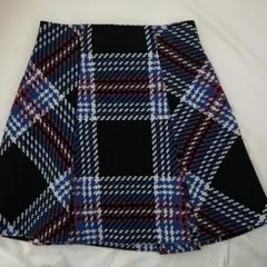 SNIDEL ロービングチェックミニスカート