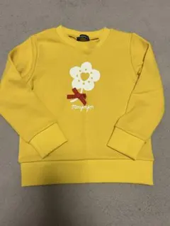 花柄プリント トレーナー 100cm イエロー　ムージョンジョン