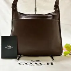 【美品】オールドコーチ 9146 グラブタン ショルダーバッグ レザー 斜め掛け