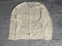 レース編みカーディガン