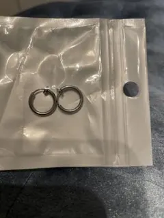 シルバー フープイヤリング シンプル