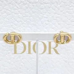 Christian Dior ピアス　ネイビー　Navy CD ゴールドのサムネイル