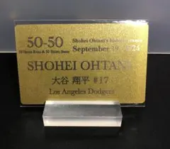 大谷翔平コレクション用ネームプレート‼ 50-50記念ゴールドプレート！