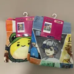 カラフルピーチ ハンドタオル 2枚組2種　34×35cm