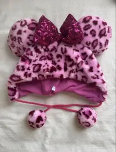 ミニーレオパードファンキャップピンク