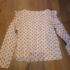 PETIT BATEAU 花柄フリル長袖カットソー 116cm