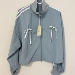 【新品タグ付き・値下げ交渉可】NICE CLAUP ライン&リボンブルゾンのサムネイル