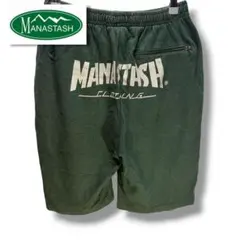 マナスタッシュ　ヘンプコットン　スラッシャーロゴ　ショートパンツのサムネイル