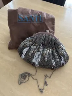 SANTI クラッチバッグ シルバー