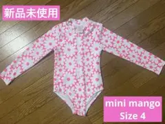 【新品】mini mango 水着 女の子 長袖 花柄 ラッシュガード UV対策