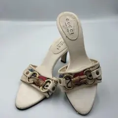GUCCI グッチ　ミュール　バンブービット　フローラル　36 状態考慮のサムネイル