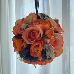 ウェディングブーケ オレンジ　和装