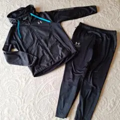 Under Armour ジャージ上下セット ブラック. XL XXL