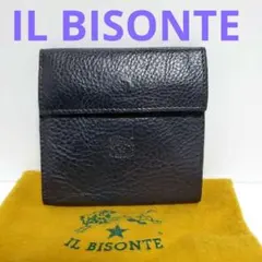 IL BISONTE　イルビゾンテ　二つ折りコンパクト財布　ネイビー