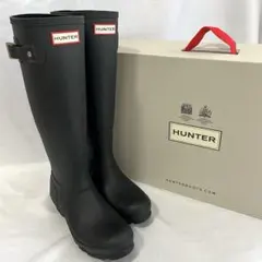美品✨HUNTER ハンター レインシューズ ロングブーツ バックル付 23㎝