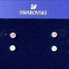 スワロフスキー ピアス　ピアスセット ピンク　 クリア　正規品　極美品