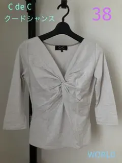 クードシャンス　カシュクールデザインカットソー　３８　スモーキーピンク／シルバー
