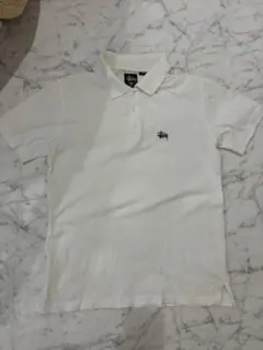 old Stussy ホワイト ポロシャツ Sのサムネイル