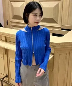 ray beams シアー ショルダー ジップ カーディガンのサムネイル