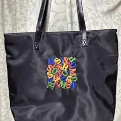 ナイロン製カラフル刺繍トートバッグ