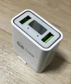 【4/20まで！】USB Type-A スマホ充電アダプター 2ポート ホワイト