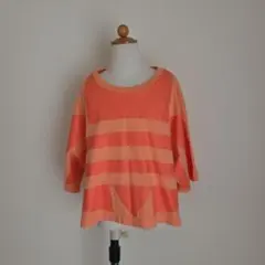 オレンジ ストライプ 半袖Tシャツ adidas originals