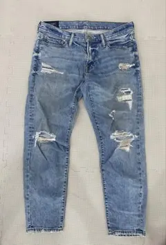 アバクロ　アバクロンビー＆フィッチ　ダメージデニム　W×L 30×32