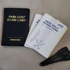 パークゴルフ parkgolf スコア カード ブラック 黒