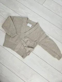 ZARAキッズ　カーディガン　ボレロ ベージュニット 130