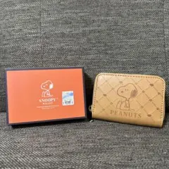 スヌーピー Snoopy WALLET 三つ折り財布 CAMEL