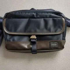 美品 PORTER ボディバッグ ブラック/ブラウン
