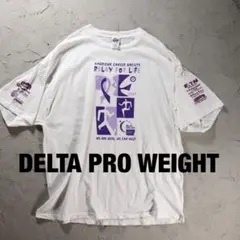 00’s DELTA PRO WEIGHT 白Tシャツ　企業ロゴのサムネイル