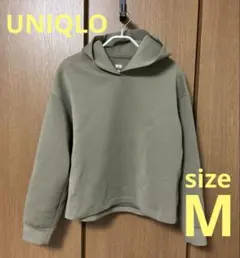 UNIQLO ユニクロ ドライスウェットプルパーカ カーキ レディース