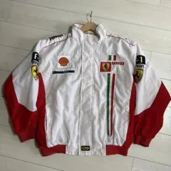 美品　Ferrariフェラーリ F1 レーシング ジャケット 白/赤 XLのサムネイル