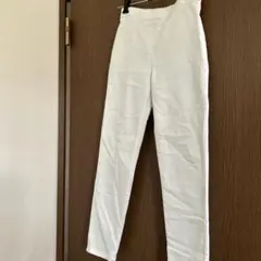 GUレディーススキニーパンツ白