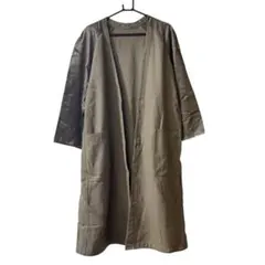 古着ライナー調フェルトサテンロングコート【FREE】オリーブ