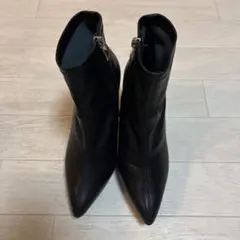 VIVIAN ポインテッドトゥストレッチショートブーツ