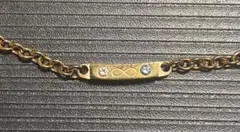 ゴールド 無限大ブレスレット ストーン付き