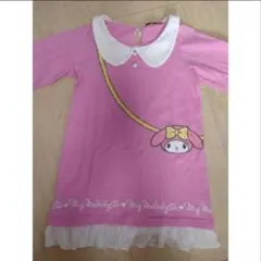 (ボタンに傷。毛玉) 110 ワンピース 長袖 マイメロ ピンク マイメロディ