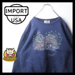 【F024】USA輸入 スウェット プリント デザイン◎ ゆったりサイズ