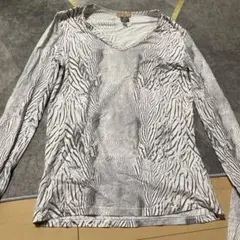 ゼブラ柄 長袖 Vネックカットソー　McQUEENのサムネイル