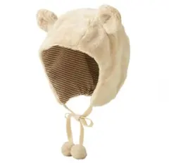 ミキハウス マイクロファーフード くま耳 帽子