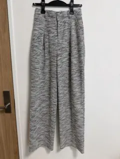 【新品タグ付】Chou Chou ma Cheri ツイード ワイドパンツ グレ